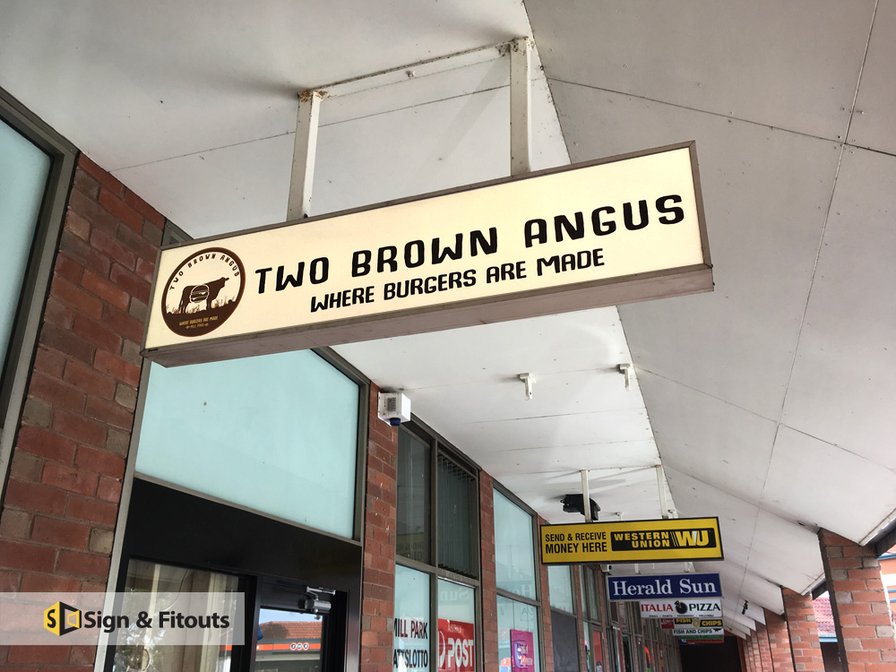 DoubleSided Rectangular Light Box Sign Sign And Fitouts