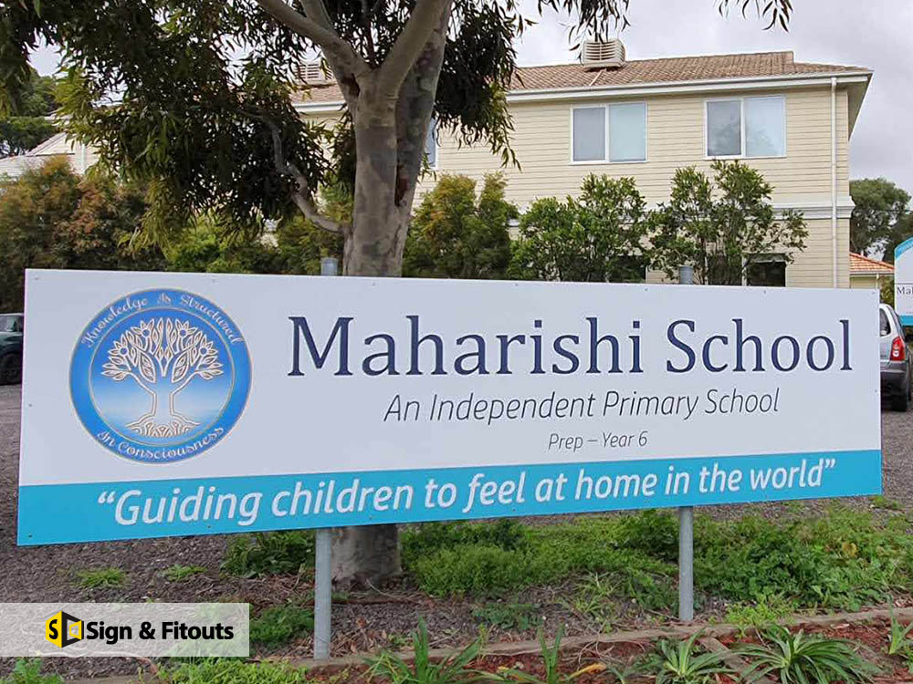 School sign - Sign And Fitouts