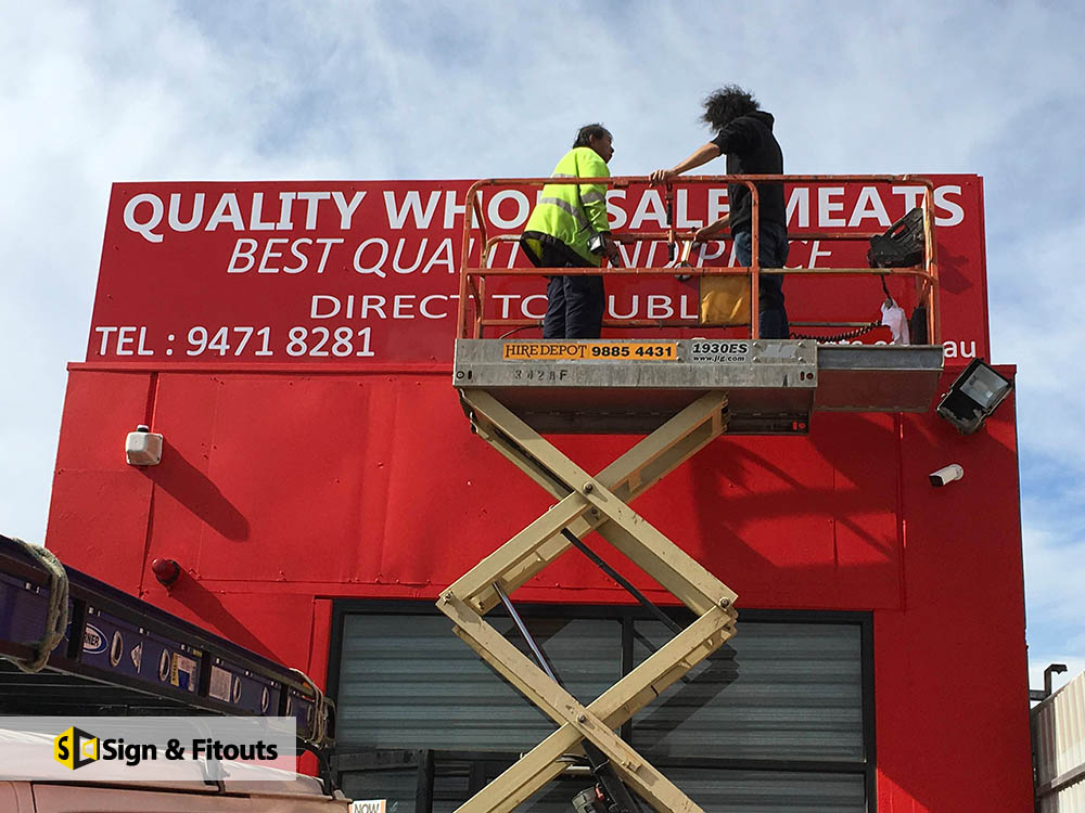 Building sign installation Sign And Fitouts
