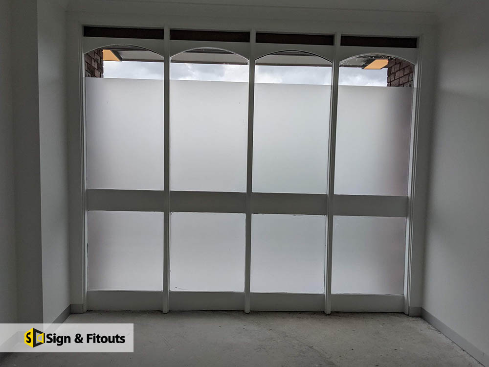 Window frosting Sign And Fitouts